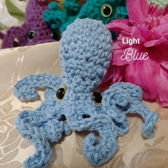 Hand Made Crocheted Mini Octopus Toy - Picture 9 of 12